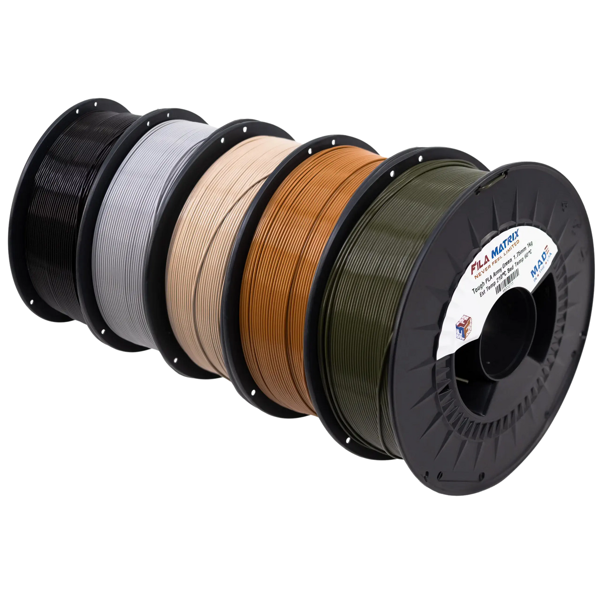 Tough PLA Military Tactical Color 1kg Spools